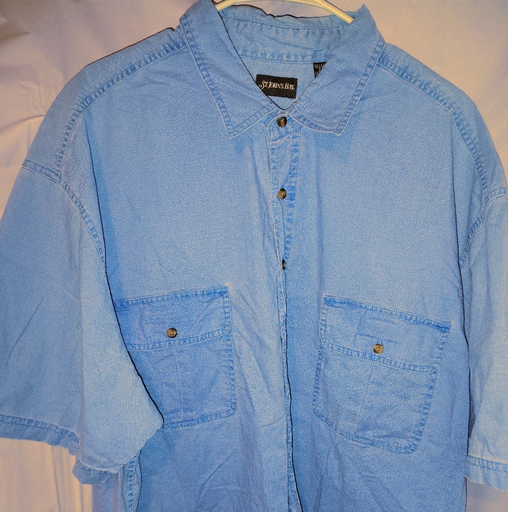 St John's Bay vintage denim button-down men's size 3x tall